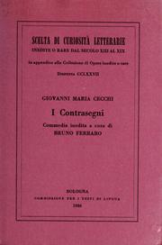 Cover of: contrasegni: commedia inedita