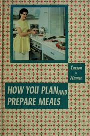 Cover of: How you plan and prepare meals