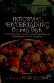 Cover of: Informal entertaining, country style