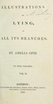 Cover of: Illustrations of lying by Amelia Alderson Opie
