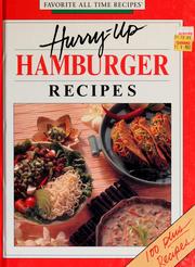 Cover of: Hurry-up hamburger recipes