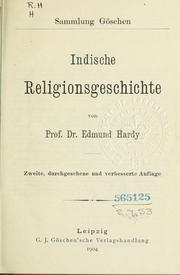 Cover of: Indische Religionsgeschichte.