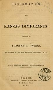 Cover of: Information for Kanzas [sic] immigrants