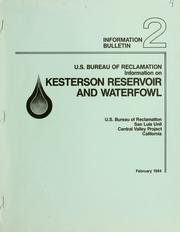 Cover of: Information on Kesterson Reservoir and waterfowl. by 