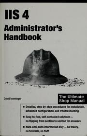 Cover of: IIS 4 administrator's handbook