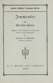 Cover of: Immensee by Theodor Storm