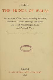 Cover of: H. R. H., the Prince of Wales