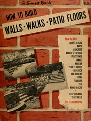 Cover of: How to build walls, walks, patio floors | 