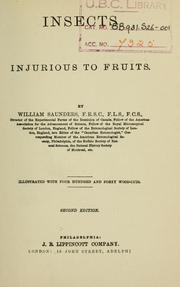 Cover of: Insects injurious to fruits. by William Saunders