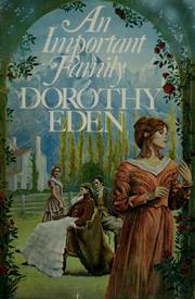Cover of: An important family by Dorothy Eden