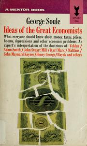 Cover of: Ideas of the great economists