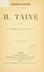 Cover of: H. Taine