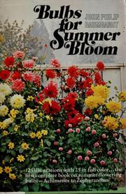 Cover of: Bulbs for summer bloom.