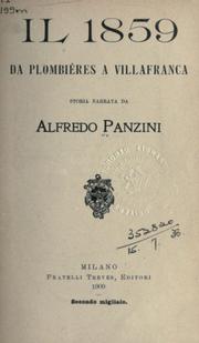 Cover of: Il 1859 da Plombières a Villafranca. by Alfredo Panzini