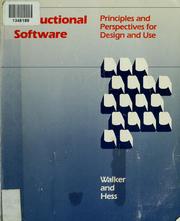 Cover of: Instructional software: principles and perspectives for design and use