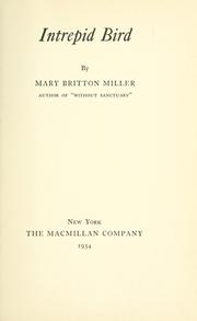 Cover of Intrepid bird