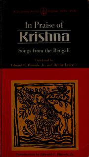 Cover of: In praise of Krishna by Edward C. Dimock