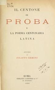 Cover of: Il Centone di Proba e la poesia Centonaria latina.
