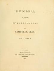 Cover of: Hudibras. by Samuel Butler