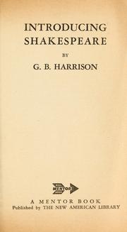 Cover of: Introducing Shakespeare by G. B. Harrison