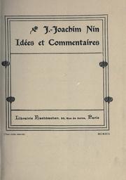 Cover of: Idées et commentaires by Joaquín Nin