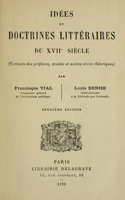 Cover of: Idées et doctrines littéraires du 17e siècle (extraits des préfaces, traités et autres ecrits théoriques)