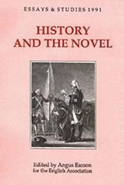 Cover of: History and the Novel (Essays and Studies)