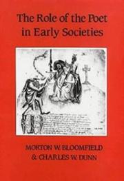 Cover of: The Role of the Poet in Early Societies