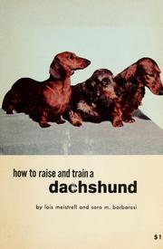 How to raise and train a dachshund by Lois Meistrell
