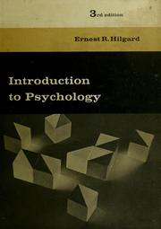 Cover of: Introduction to psychology by Ernest Ropiequet Hilgard