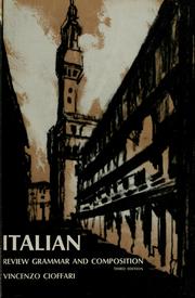 Cover of: Italian review grammar and composition by Vincenzo Cioffari