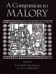 Cover of: A companion to Malory