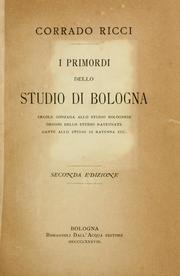 Cover of: primordi dello Studio di Bologna.