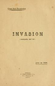 Cover of: Invasión by César Ruiz Hernández