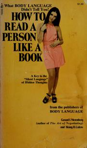 Cover of: How to read a person like a book by Gerard I. Nierenberg