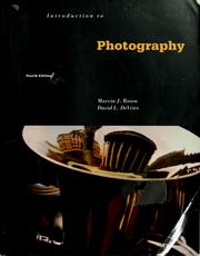 Cover of: Introduction to photography by Marvin J. Rosen