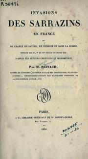Cover of: Invasions des Sarrazins en France by Reinaud, Joseph Toussaint