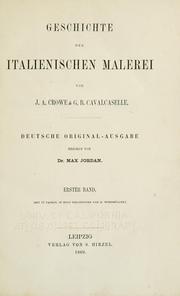 Cover of: Geschichte der italienischen Malerei by J. A. Crowe