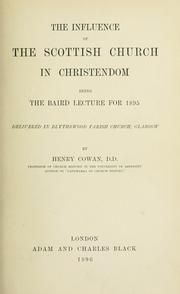 Cover of: The influence of the Scottish Church in Christendom