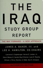 Cover of: The Iraq Study Group report by Iraq Study Group (U.S.)