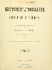 Cover of: Instrumentationslehre. by Hector Berlioz