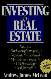 Cover of: Investing in real estate by Andrew James McLean, Andrew James McLean