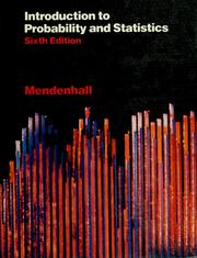 Cover of: Introduction to probability and statistics by William Mendenhall