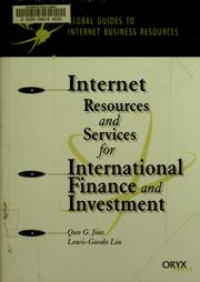 Cover of: Internet resources and services for international finance and investment