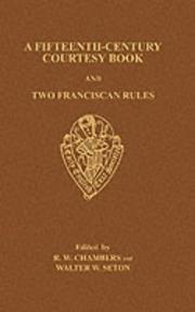 Cover of: Fifteenth-Century Courtesy Book                 (A and Two Fifteenth-Century Franciscan Rules (Early English Text Society Original Series)