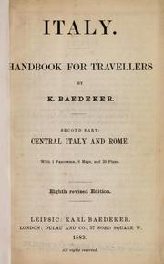 Cover of: Italy by Karl Baedeker (Firm)