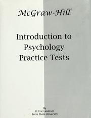 Cover of: Introduction to psychology practice tests by R. Eric Landrum