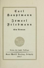 Cover of: Ismael Friedmann: ein Roman