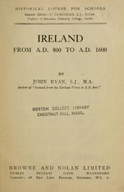 Cover of: Ireland from A.D. 800 to A.D. 1600