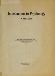 Cover of: Introduction to psychology: a syllabus